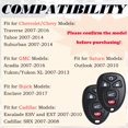 thumbnail image 2 of Llavero remoto de repuesto para Chevy Traverse 2007-2016, 2 of 9