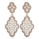 thumbnail image 1 of Pendientes de flores de inspiración vintage con perlas simuladas de cristal blanco para mujer, boda, novia, rombo, cristal simulado, 1 of 5