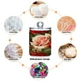 thumbnail image 4 of Ryvnso 2 Pack Qtip Holder Organizer Luxury Roses Flower Bathroom Cotton Swabs Cans Storage Canister, 4 of 7