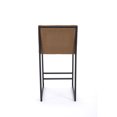 thumbnail image 7 of Hassch Linen Upholstered Counter Height Bar Stools Set of 2, Comfortable Armless Bar Chairs with Cushioned Seat and Sturdy Metal Legs for Home Bar & Kitchen (Coffee Color), 7 of 7