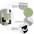 thumbnail image 3 of Abstract Art Shower Curtain, 48" x 72", Green Black Gray Splice Waterproof Bathroom Curtain Washable Shower Curtain Set with 12 Hooks, 3 of 6