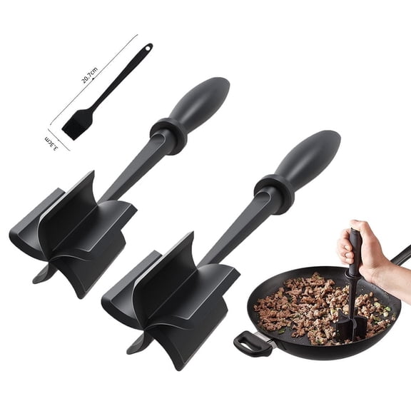 USIONE 2Pack Upgrade Meat Chopper with oil brush, Heat Resistant Mix and Chop Kitchen Tools for Beef, Meat , Potato