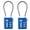 Blue, variant on Brinks 34mm Black TSA Indicator Lock with 2.5-Inch Long Cable Shackle, 2-Pack