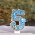 thumbnail image 1 of 1PC Blue Shell Glitter Crown Number Cake Toppers  Birthday Wedding Cakes Dessert, 1 of 6