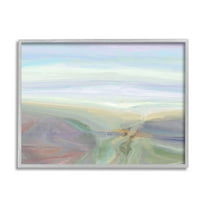 Abstract Pastel Canyon Landscape Abstract Graphic Art Gray Framed Art Print Wall Art