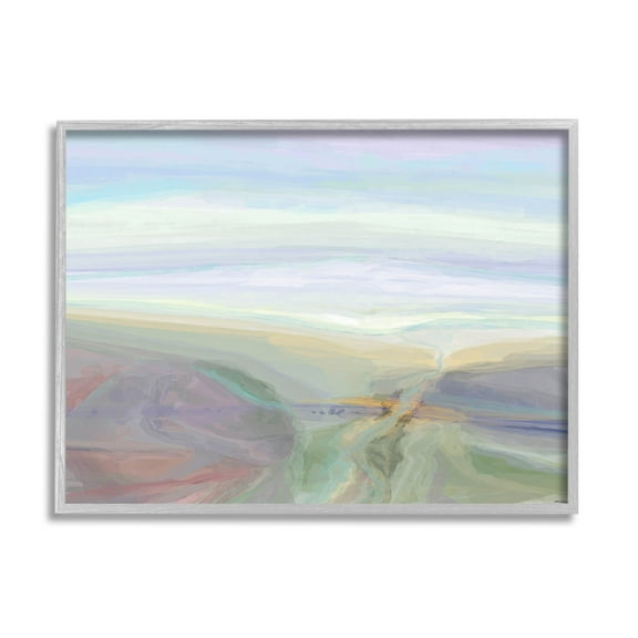 Abstract Pastel Canyon Landscape Abstract Graphic Art Gray Framed Art Print Wall Art