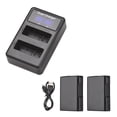 thumbnail image 1 of EN-EL14 Battery & Kit 2pcs 7.4V 1500mAh Battery + 1pc LED2-EL14 Dual Channel Camera Battery USB Port LED Screen Display Replacement for Nikon D3100 D3200 D3300 D3400 D3500 D5100 D5200 D530, 1 of 7