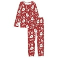 thumbnail image 2 of Renewold Family Matching Christmas Pajamas Set Holiday Snowflake Santa Sleepwear Xmas PJS Set for Couples Men Size 6XL 2 PCS Causal Daily Wear Clothing, 2 of 5