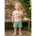 thumbnail image 4 of BemeyourBBs Toddler Baby Boy Summer Clothes Infant Baby Boys Summer Beach Holiday Outfit Shorts Sets Short Sleeve Castle Embroidery T -Shirt Tops and Plaid Plaid Pockets Shorts Set, 4 of 9