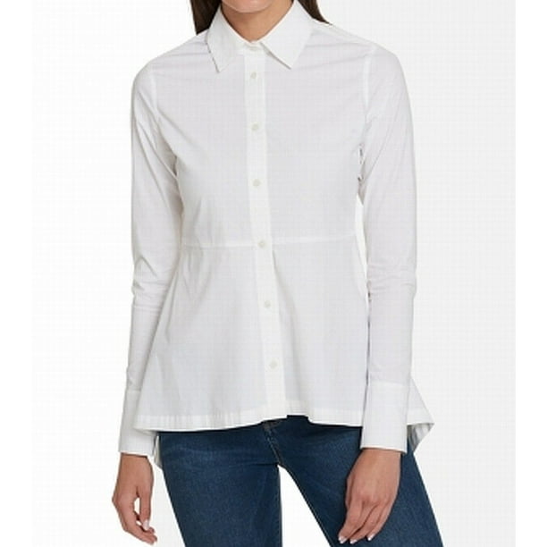tommy hilfiger white button down shirt