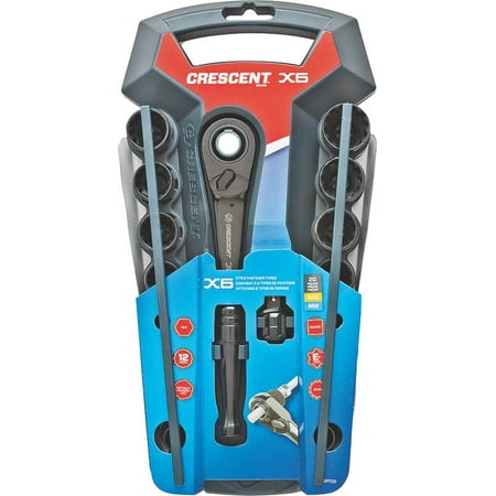 Crescent CX6PT20 20-Piece X6 Pass-Through Ratchet and (Best Pass Through Socket Set)