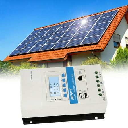 

MPPT Solar Charge Controller 12v 24V Intelligent Regulator Module Display Standard 2+USB COM Slave(TRIRON2210n 20A