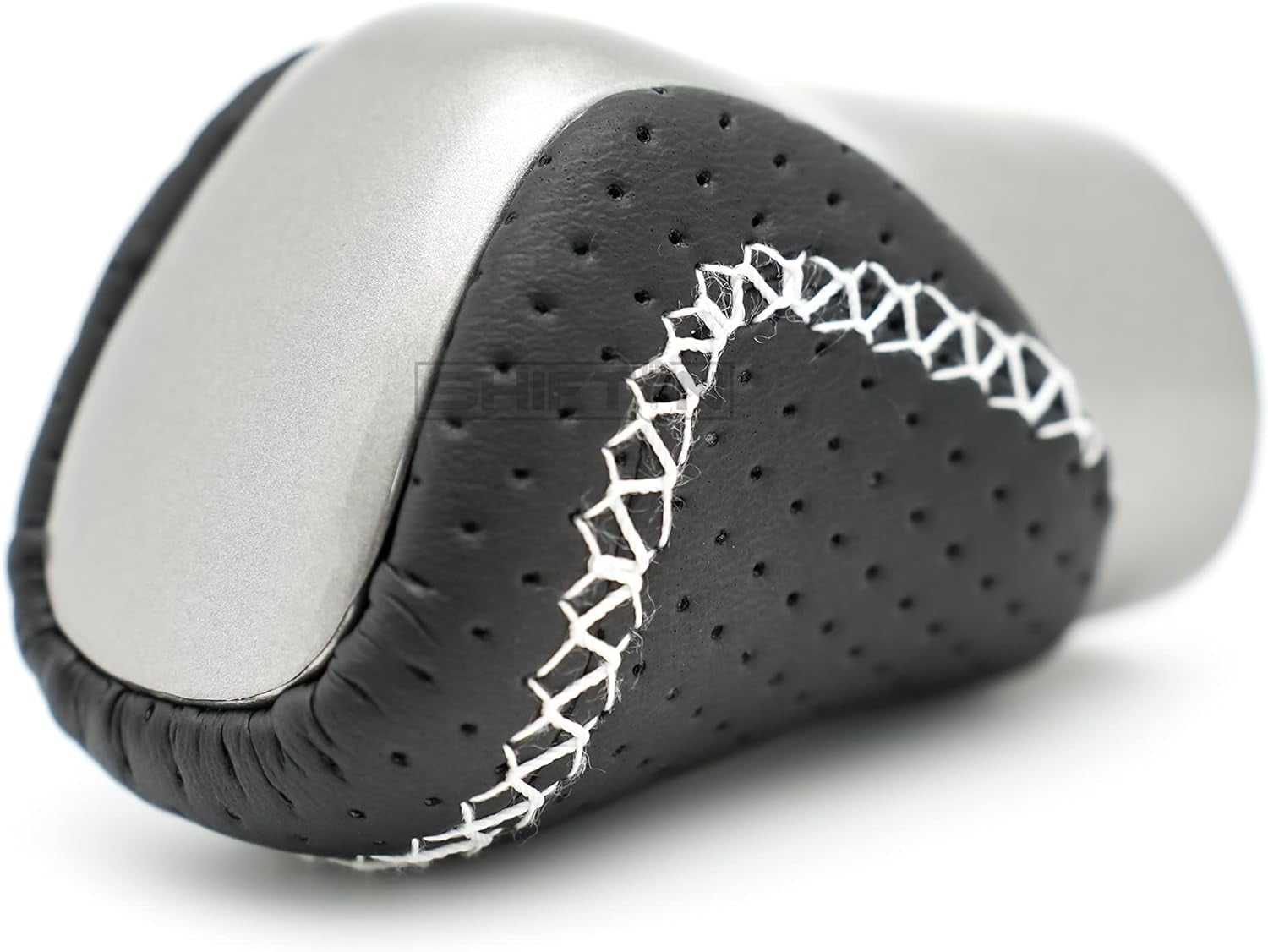 SHIFTIN Gear Shift Knob Shifter for Lexus RX-350 ES GS GX IS350 NX300 RC-300 RX 200t 300 350 3450h 450hL 350L (Black Leather / White Stitch)