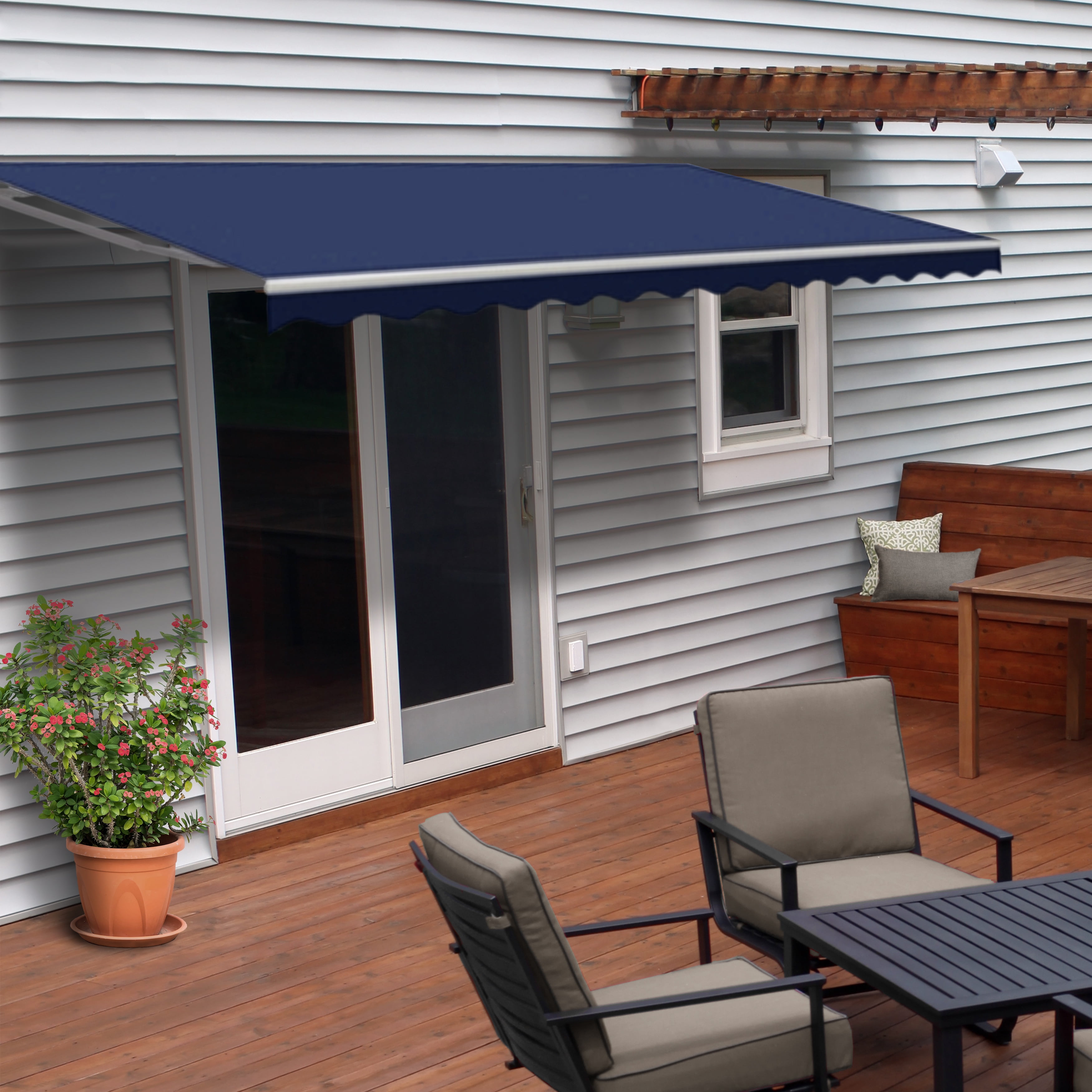 Aleko 12 X10 Retractable Patio Awning Multiple Colors Walmart Com Walmart Com aleko 12 x10 retractable patio awning multiple colors