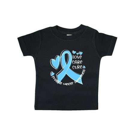 

Inktastic Love Care Cure Prostate Cancer Awareness Blue Ribbon Gift Baby Boy or Baby Girl T-Shirt