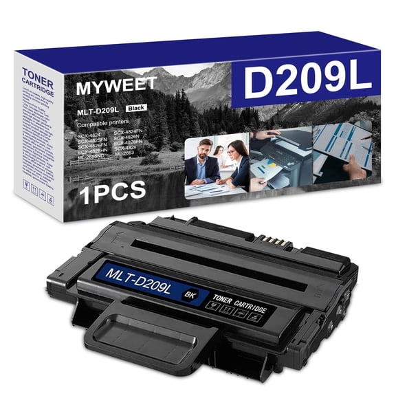 MLT-D209L Toner Cartridge 1 Pack Black Compatible for Samsung MLTD209L D209L 209L for SCX-4824 4824FN 4825FN 4826N 4826FN 4828FN 4828HN 482x ML-2855ND 2853 Printer