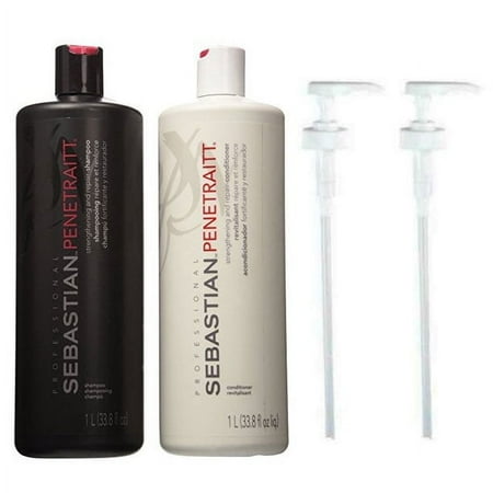 Sebastian Professional Penetraitt Strengthening and Repair Shampoo & Conditioner Set, 33.8 Fl Oz