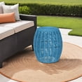 thumbnail image 2 of Abble Outdoor Patio Side Table, Small Round Metal End Table, Weather Resistant Accent Table for Outside Garden Stool, Outdoor Ottoman, 2 of 7