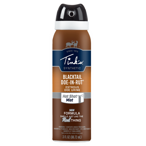 Tink's Blacktail Doe-in-Rut Hot Shot Mist - 3 oz. Can Deer Lure