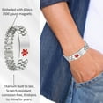 thumbnail image 3 of Metaljc Pure Titanium Medical Alert ID Bracelet for Men, Engraved Adrenal Insufficiency, 3 of 9