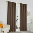 thumbnail image 2 of Deconovo Blackout Curtains Rod Pocket Thermal Insulated Solid Window Curtain for Bedroom 52 x 108 inch Brown 2 Panels, 2 of 8