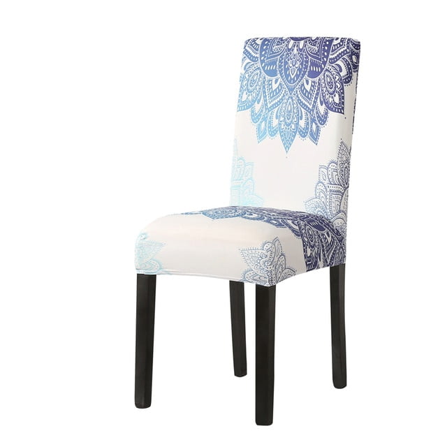 2PCS Stretch Chair Slipcover For Dining Room Elastic Material Chair Cover For Office Chair Banquet Chair Armchair Protector, Mandala