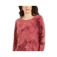 thumbnail image 2 of JM COLLECTION Womens Red Patterned 3/4 Sleeve Jewel Neck Top Size: XL, 2 of 3