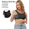 thumbnail image 5 of QRIC Tank Tops with Built in Bras for Women Wider Strap Stretch Camisoles Activewear of 2 Pack, 5 of 7