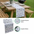 thumbnail image 5 of Blue Leaf Table Runner - 36 Inch Long, Kitchen Dining Table Runner Dresser Scarves, Modern Botanical Foliage Plant Country Flower Farmhouse Decor for Coffee Tables Wedding Party Banquet, 5 of 8