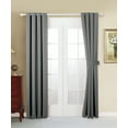 thumbnail image 2 of Home Soft Things Solid Blackout Curtains/Drapes Thermal Insulated Grommet Darkening Curtains, 2 Curtains and 2 Tiebacks Set - Grey - 54 x 96 inches, 2 of 7