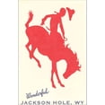 thumbnail image 2 of Art.com Wonderful Jackson Hole, Bronco Silhouette Stretched Canvas Print Wall Art, 24" x 36", 2 of 4
