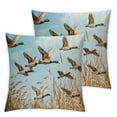 thumbnail image 2 of Wuche  Mallard Duck Throw Pillow Covers Set of 2 Duck Hunting Themed Pillow Covers for Kids Teens Mallard Duck Bird Cushion Cover Rustic Natural Lake Multiple specifications, 2 of 6