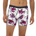 thumbnail image 2 of Picia Tulips Flowers Pattern Men's Athletic Long Leg Briefs , Performance Stretch Underwear，Moisture-Wicking, 2 of 7