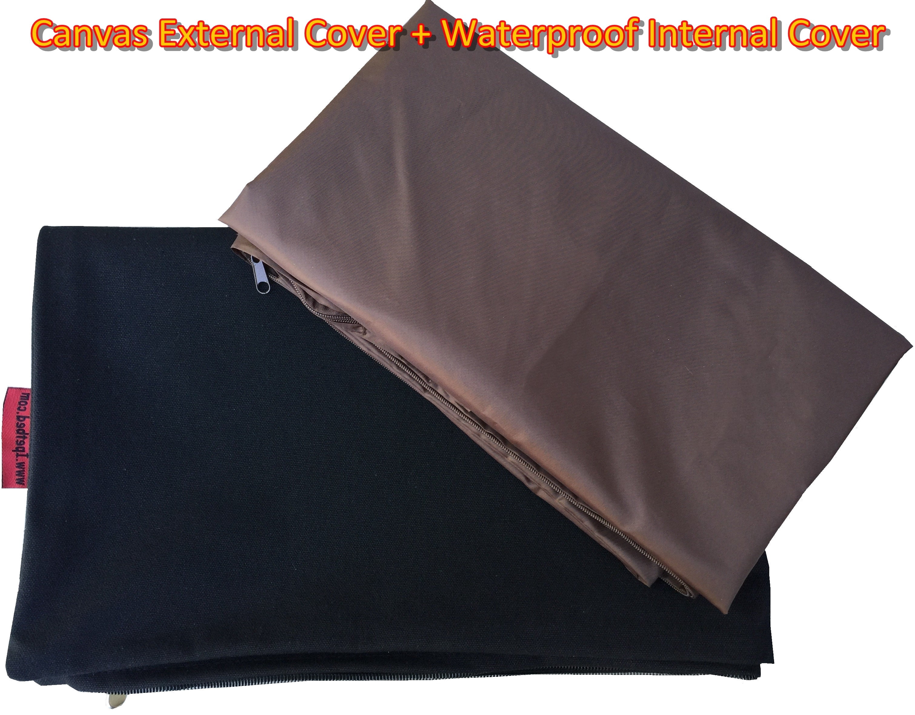 Dogbed4less 34"x27"x3" Memory Foam Platform Bed for Small to Medium Dog, Canvas Black Cover