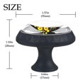 4 Pack Black Drawer Knobs, Heart Shaped Sunflowers Knobs Round
