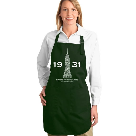 LA Pop Art Full Length Word Art Apron - Record Adapter