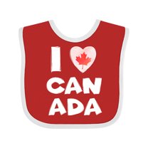 Inktastic I Love Canada Heart with Maple Leaf Boys or Girls Baby Bib