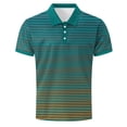 thumbnail image 4 of VgaVtl Short Sleeve Polo Shirt Men Summer Big and Tall Casual Button Vacation Collared Striped Clothes for Men Shirts, 4 of 5