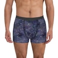 thumbnail image 1 of Balery Watercolor Indigo Calzoncillos bóxer para hombre, ropa interior de algodón suave y transpirable con cinturilla de nailon-XX-Large, 1 of 5
