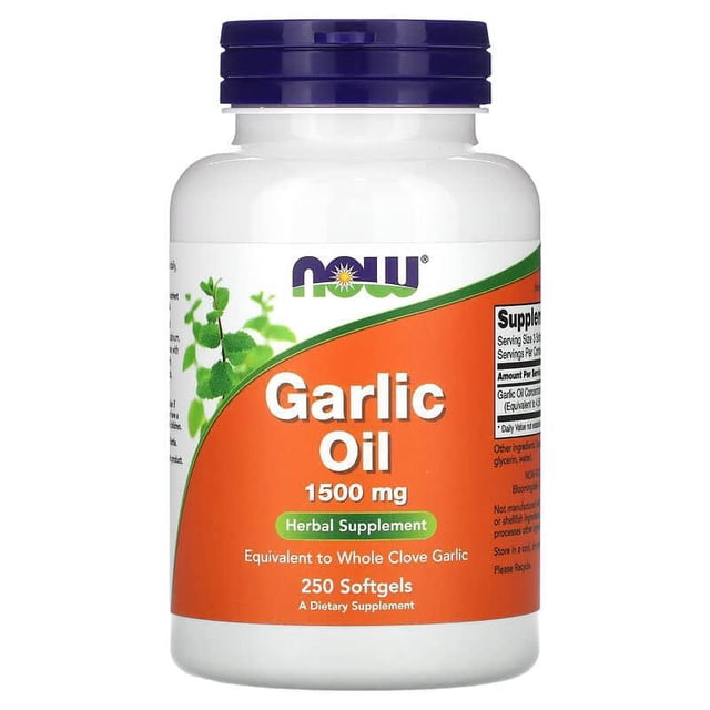 NOW FOODS ACEITE DE AJO 1500 MG 250 CAPSULAS BLANDAS