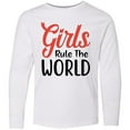 thumbnail image 3 of Inktastic Girls Rule the World Long Sleeve Youth T-Shirt, 3 of 5