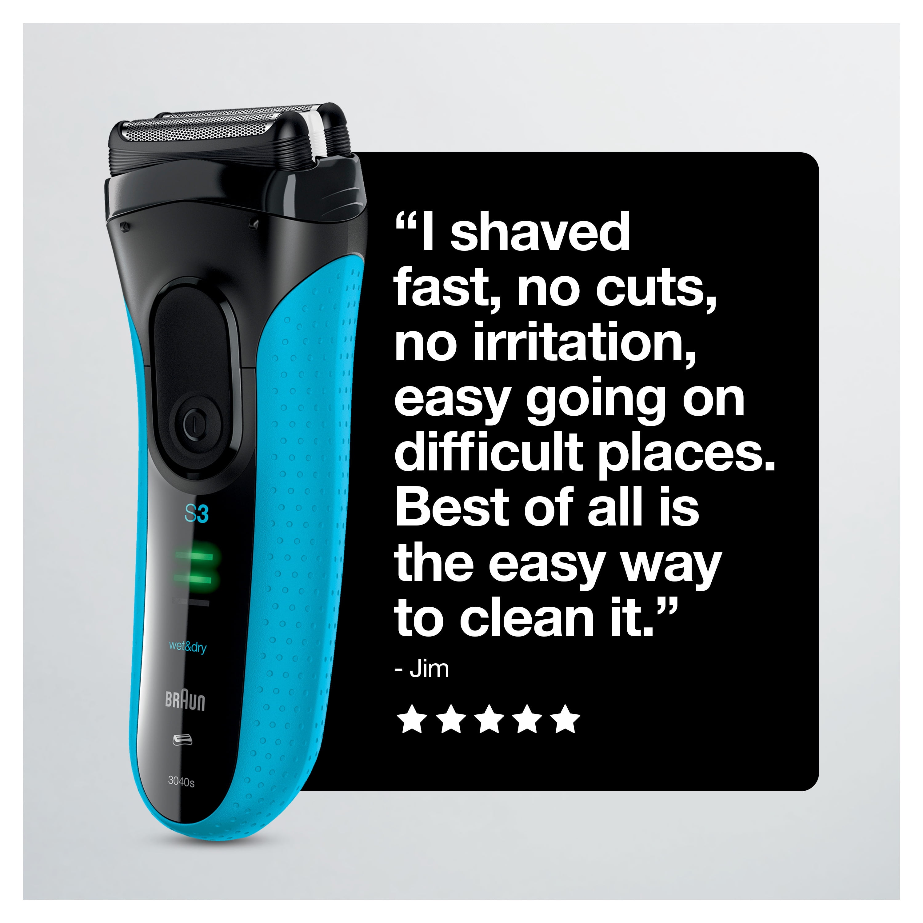 Braun Series ProSkin 3040s Rechargeable Dry Men's Electric Shaver Precision Trimmer - Walmart.com