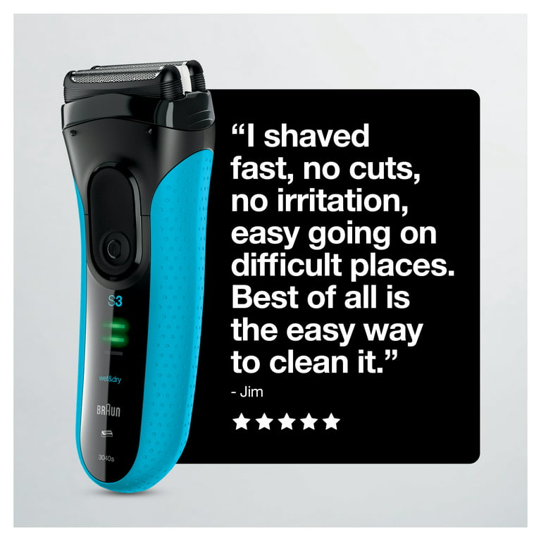 BRAUN Series 3 3040 Wet and Dry Shaver, Electric Men's Razor, Razors,  Shavers : : Beauty & Personal Care