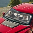 thumbnail image 4 of Jeiento Funny Husky Car Windshield Sun Shade Automotive Accessories Auto Vehicle Shield Reflector Blocking Screen Cover Easy to Install Folding Car Sun Shade for Front Window, 4 of 7