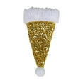 thumbnail image 1 of pstuiky Juego de cuchillo y tenedor navideño de lentejuelas de 6 piezas. Mini sombrero navideño de cuchillo y tenedor. Adornos navideños de escritorio., 1 of 3