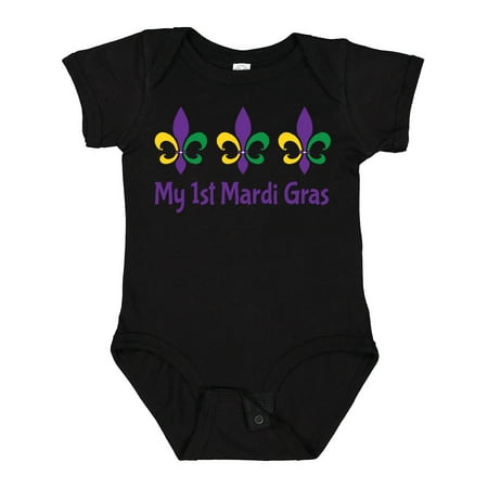 

Inktastic My 1st Mardi Gras Fleur De Lis Gift Baby Boy or Baby Girl Bodysuit