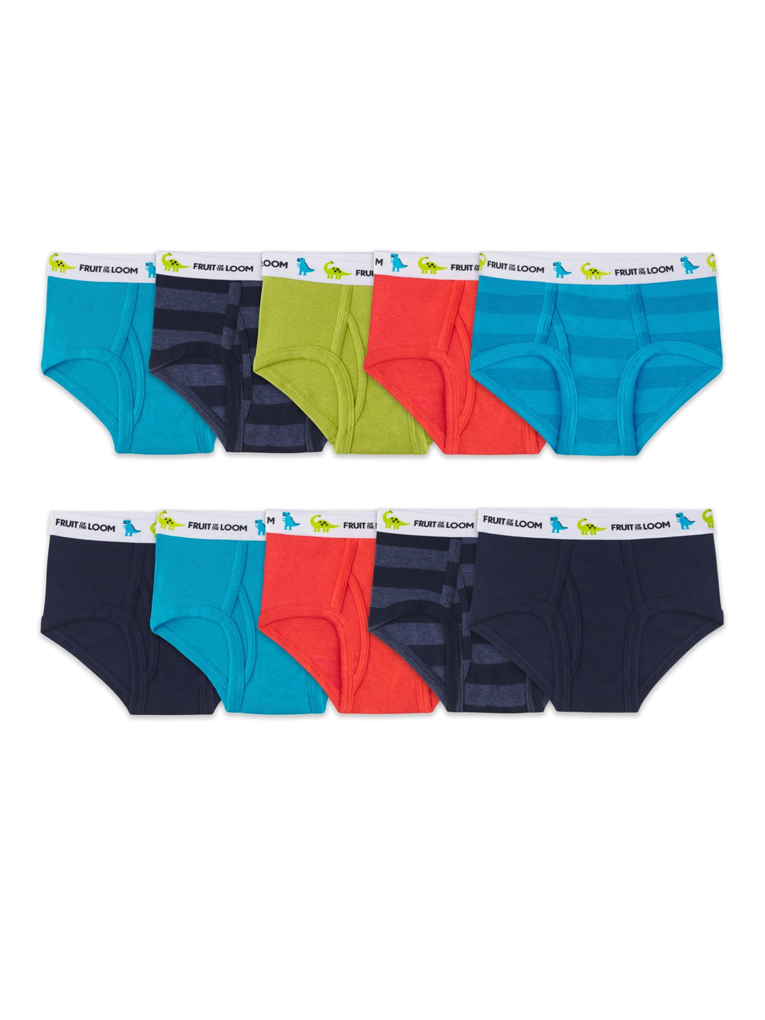 Fruit of the Loom Toddler Boy EverSoft Briefs, 10 Pack, Sizes 2T-5T