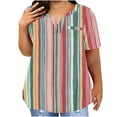 thumbnail image 1 of Économies en Liquidation! BEFOKA T-Shirt Grande Taille pour Femmes, Blouse Décontractée d'Été pour Femmes, T-Shirt à Manches Courtes Imprimé Col Rond Ample pour Femmes, 1 of 4