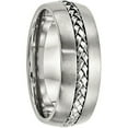 thumbnail image 4 of Stainless Steel Brushed and Polished Braided 8.00mm Band, 4 of 9