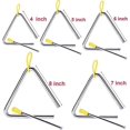 thumbnail image 2 of Ensemble de 5 Instruments de Musique Triangle 4 5 6 7 8 Pouces avec Striker pour Enfants, 2 of 5